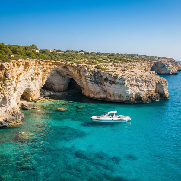 A boat trip along the coast of Puglia